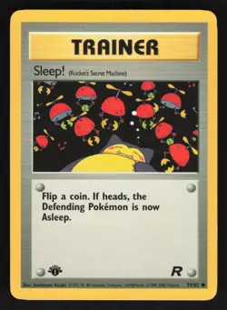 Pokemon Team Rocket #79/82 Sleep! (Rocket's Secret Machine) 1st Edition Card - Image 1