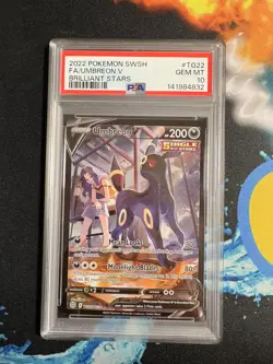 Pokemon PSA 10 - 2022 Umbreon V Brilliant Stars TG22/TG30 TCG gem mint - Image 1