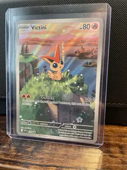 Pokemon TCG Victini SVP 208 Promo Illustration Black Bolt White Flare NM - Image 1
