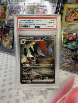 POKEMON N’S ZOROARK EX SIR 185/159 SV09 JOURNEY TOGETHER PSA 10 - Image 1