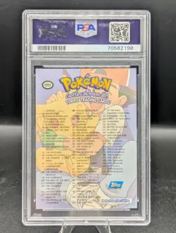 1999 TOPPS POKEMON CHECKLIST FOIL MOVIE EDITION PSA 9 BLUE LOGO 1ST ED MISTY ASH - Image 2