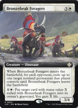 Bronzebeak Foragers (Extended Art) R Commander: The Lost Caverns of Ixalan 37 NM - Image 1