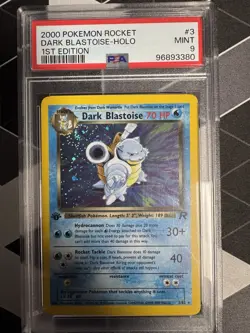 Pokemon Dark Blastoise Team Rocket 1st Edition Holo PSA 9 - Image 1
