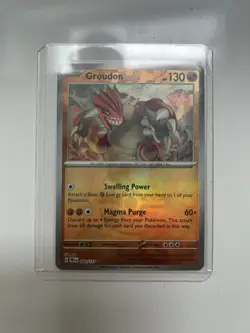 Pokemon Groudon TCG Master Ball Prismatic Evolutions Reverse Holo Card 049/131 - Image 1