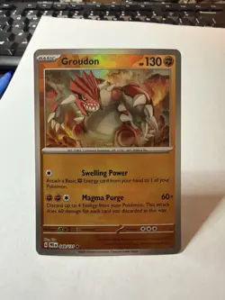 Pokemon TCG Groudon Master Ball Pattern Holo Card 049/131 Prismatic Evolutions - Image 1