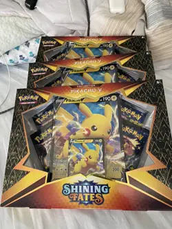 3x Pokemon TCG: Shining Fates Pikachu V Collection Box Set (3 Pikachu V Boxes ) 820650828690 - Image 2
