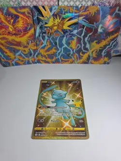 Pokemon Gold Mew TCG Celebrations Holo Card 025/025 Mint Condition - Image 1