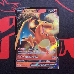 Pokemon TCG Charizard V Ultra Rare SWSH09: Brilliant Stars 017/172 NM - Image 1