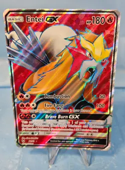 Pokemon 2017 Entei GX 71/73 Shining Legends Full Art Holo Rare - Image 1