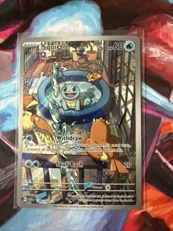 Pokemon TCG Squirtle Stellar Crown Illustration Card 148/142 - Image 1