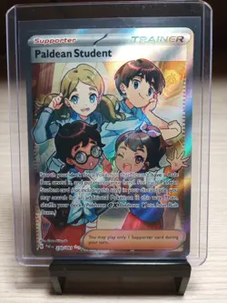 Paldean Student 230/091 Full Art Ultra Rare Pokemon Card Paldea Fates NM - Image 1