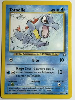 Totodile (80) Neo Genesis 080/111 LP-NM Pokemon card - Image 1