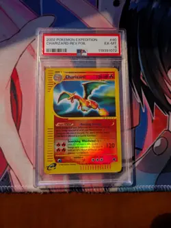 2002 Pokemon Expedition Charizard 40/165 Reverse Foil PSA 6 - Image 1