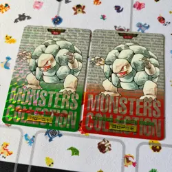 Pokemon Card Golem Bandai Carddass 076 Red & Green Holo Prism Japanese Vintage - Image 1