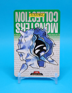 Pokemon Card Japanese - Cloyster No. 091 - Bandai Carddass - Green - Image 3
