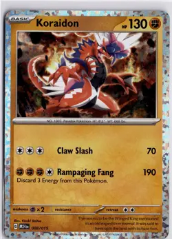 McDonald's Pokemon TCG 2025 Koraidon Holo Card 008/015 Trading Card TCG - Image 3