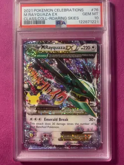 2021 POKEMON CELEBRATIONS CLASSIC COLL #76 M RAYQUAZA EX PSA 10 - Image 1