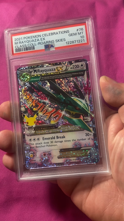 2021 POKEMON CELEBRATIONS CLASSIC COLL #76 M RAYQUAZA EX PSA 10 - Image 2