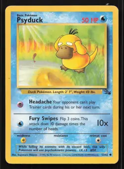 Pokemon Fossil #53/62 Psyduck Card TCCCX - Image 1