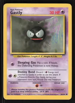 Pokemon Base Set #050/102 Gastly Card TCCCX - Image 1