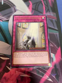 YUGIOH - THE SANCTIFIED DARKLORD - RARE - FLOD - 1ST ED - NM - Image 1