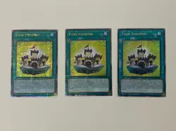 Yugioh Toon Kingdom x 3 - 1st QCR Quarter Century Secret Rare NM - Free Holo - A - Image 1