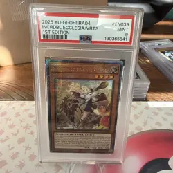 PSA 9 MINT Incredible Ecclesia the Virtuous RA04-EN039 QCR 1st Edition YUGIOH - Image 1