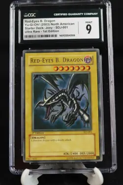 YU-GI-OH! Red-Eyes Black Dragon | SDJ-001 | 1st Edition |Ultra Rare | CGC 9 MINT - Image 1