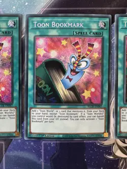 3x Toon Bookmark - BLCR-EN067 Secret Rare 1st Edition LP - Image 3