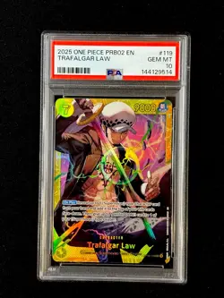 Trafalgar Law OP10-119 PSA 10 GEM MINT Parallel Secret Rare One Piece PRB02 - Image 1