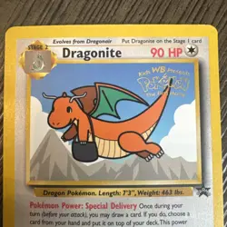Dragonite Black Star Promo Card No.5 Kids WB Presents POKEMON The First Movie! - Image 3