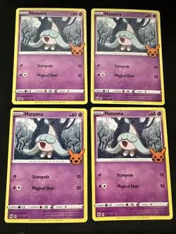 12 Card Set Hatterene 073/198 Holo Trick or Trade Halloween Pokemon - Image 2