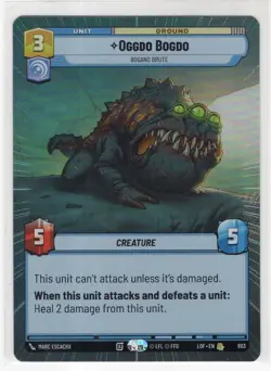 Star Wars Unlimited LotF Hyperspace Foil Card LOF803 Oggdo Bogdo - Image 1
