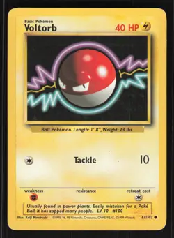 Pokemon Base Set #067/102 Voltorb Card TCCCX - Image 1