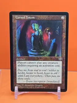 🟤🟤🟤 1996 MAGIC THE GATHERING CURSED TOTEM MIRAGE UNPLAYED 🟤🟤🟤 - Image 1