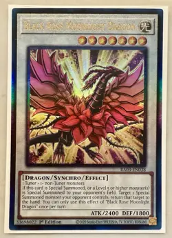 Yugioh! 1x Black Rose Moonlight Dragon RA03-EN038 Ultimate Rare 1st Ed NM - Image 1