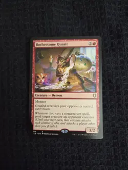 Wizards Bothersome Quasit Commander Legends Creature Demon Rare Red 674 3/2 - Image 1