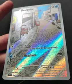 Slowpoke 204/198 Scarlet & Violet Base ILLUSTRATION RARE HOLO Pokemon Card NM - Image 4
