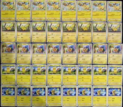 40 Lot Pikachu with 5 different Pikachu designs Pokemon TCG S.Chinese NE40 - Image 1