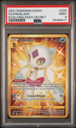 2021 Pokemon SWSH Evolving Skies Froslass 226/203 FA Secret Rare PSA 9 - Image 1