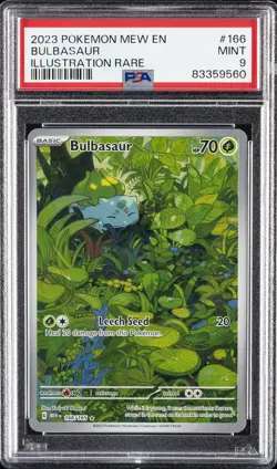 2023 POKEMON MEW EN-151 ILLUSTRATION RARE #166 BULBASAUR PSA 9 - Image 1