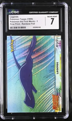 CGC 7 Legends Topps the First Movie 1 Rainbow Foil Pokemon Card - Image 1