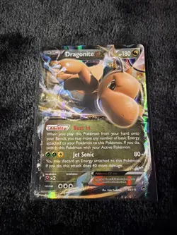 Pokemon TCG Dragonite EX Ultra Holo Rare Card 74/111 XY Furious Fists - Image 1