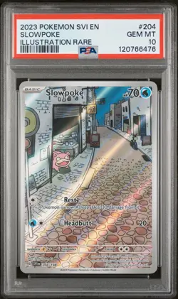 Pokemon TCG 2023 Slowpoke 204/198 IR Scarlet & Violet GEM PSA 10 - Image 1