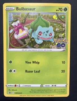 Bulbasaur SWSH231 Pokemon Go Black Star Promo Holo NM Pokemon Card - Image 1