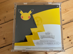 Celebrations 25th Anniversary Pokemon Center Elite Trainer Box NEW+Acrylic Case 820650809866 - Image 1