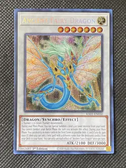YuGiOh! - Ancient Fairy Dragon RA01-EN030 Secret Rare 1st Edition Near Mint - Image 1