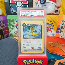 PSA 6 2000 Pokemon Team Rocket 1st edition Dark Dragonite 22 - Image 1