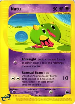 Pokemon TCG Natu 80/144 Skyridge Regular Common LP - Image 1