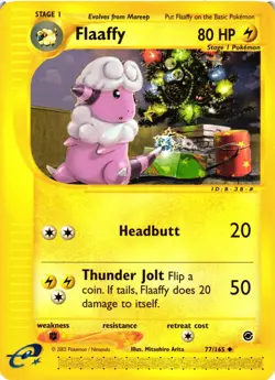 Pokemon TCG Flaaffy 77/165 Regular Uncommon LP - Image 1